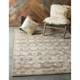 thumbnail image 2 of 3' x 13' Brown and Beige Floral Rectangular Area Throw Rug, 2 of 8