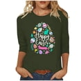 thumbnail image 2 of Aloohaidyvio No Boundaries Sweatshirt,Womans Easter Christmas Round Neck Printing Blouse 3/4 Sleeve T-Shirt Blouses Easter Ladies Clothing, 2 of 4