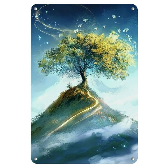 1pc, Country Tin Art, 8x12/20x30cm, Frameless Tin Painting, Wall Decor, Fine Art, Oil Paintings, Murals, Artist Painting Set, Home & Office Decor, Perfect for Room Decor