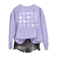 thumbnail image 5 of BRGZLK Women's Mother's Day Tops Letter Print Casual Fashion Crew Neck Lightweight Comfortable Loose Long Sleeve Hoodless Pullover Mom Shirts, Womens Sweatshirts Purple L, 5 of 5