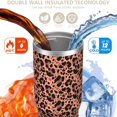 thumbnail image 3 of Leopard Print 30oz Handheld Travel Tumbler with Handle – Double Wall Stainless Steel Insulated Cup, Flip Straw Lid, Leak-Proof & BPA-Free for Hot and Cold Drinks – Durable Coffee & Juice Mug Black, 3 of 6