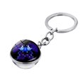thumbnail image 1 of Hearth & Gear Keychain Twelve Constellations Gemstone Keychain Pendant Double Glass Pendant Key Chain Pendant, 1 of 3