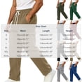 thumbnail image 3 of MXALUOB Men's Corduroy Pants Wide Leg Textured Winter Cargo Pants Drawstring Elastic Waist Trousers with Pockets for Daily Wear, 3 of 6