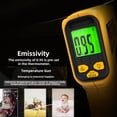 thumbnail image 5 of -50~530℃ Handheld Infrared Thermometer 12:1 Target Positioning Contactless Digital Temperature Meter with LCD Screen Adjustable Emissivity Pyrometer for Industrial Kitchen Cooking Automotiv, 5 of 5