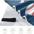 thumbnail image 3 of GZHJMY Baseball Stripe Beach Towel Quick Dry Absorbent Bath Towels Sandproof Lightweight Towel for Gym Yoga Sports Swimming - 31x71in Bath Towels, 3 of 7