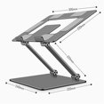 thumbnail image 3 of Soporte para Computadora Soporte para Computadora PortáTil Soporte de DisipacióN de Elevado de Metal Plegable Que Se Adapta para la ErgonomíA (Gris Espacial), 3 of 8