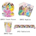 thumbnail image 3 of Disney Pink Princess Theme Birthday Party Balloon Table Cloth Cake Decoration Tableware Decoration, 3 of 6