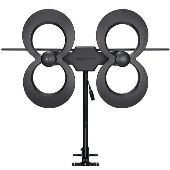 Antennas Direct ClearStream 4MAX Indoor Outdoor TV Antenna, Multi-Directional, 70 Mile Range, Mast