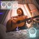 thumbnail image 1 of Altavoz Bluetooth para lámpara nocturna - Luz LED de atmósfera colorida con 3 modos de iluminación y carga USB, 5,46x5,46x1,95 pulgadas, 1 of 8