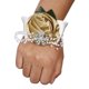 thumbnail image 1 of Ramillete de muñeca Bewildely con rosa de satén hecho a mano N22 oro, 1 of 6