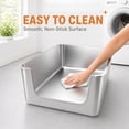 thumbnail image 4 of Stainless Steel Litter Box Extra Large, Bug Hull Open Top Cat Litter Box with High Sides, 23.6" x 15.6" x 10", 4 of 7