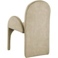 thumbnail image 6 of Meridian Furniture Summer Beige Velvet Dining Arm Chair (Set of 2), 6 of 6