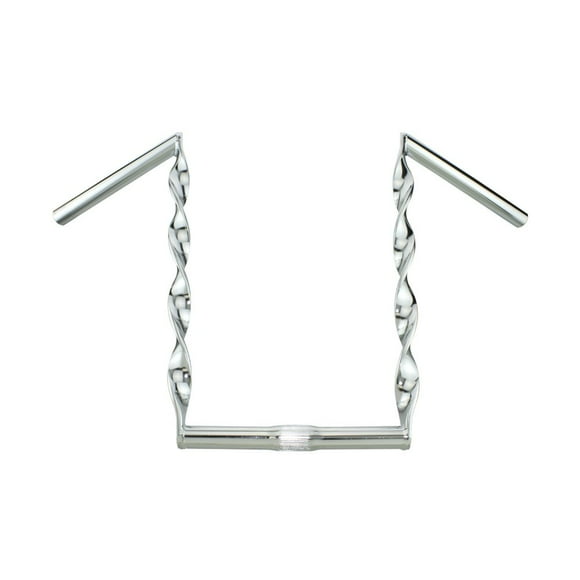 Fenix Lowrider Flat Twisted Bike Handle Bars,25.4mm, Various Sizes and Colros (Chrome, 15")
