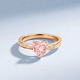 thumbnail image 3 of Rosec Jewels IGI Certified 1 Carat Lab Grown Pink Diamond Heart Engagement Ring (Fancy Pink Color - VS1 Clarity) - Gift for Special Occasions, 14K Rose Gold, US 8.50, 3 of 7