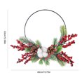 thumbnail image 2 of Bangcool Hoop Wreath Festive Realistic Hanging Wreath Artificial Wreath for Thanksgiving, 2 of 10