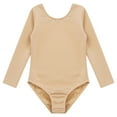 thumbnail image 3 of Kaerm Kids Girls Gymnastics Leotard Long Sleeve Tumbling Outfit One-Piece Dancewear Bodysuits Round Neck 170, 3 of 9