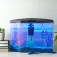 Aqua Culture 6.5Gallon SemiHex Aquarium Kit Plastic with 7 Colors LED Lighting and Power