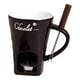thumbnail image 5 of Taza de Fondue de Chocolate de Cerámica | Estufa para Derretir Queso | Calentada con Vela | Calentador Multipropósito | Resistente al Calor | Portátil | Fácil de Limpiar | Incluye Tenedor y Vela, 5 of 6