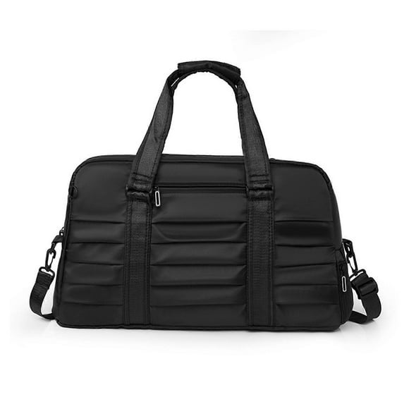 Pure-Color Zipper Pleated Sport Bag Dry and Wet Separation Trip Pack for Running Fitness