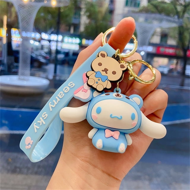 Sanrio-Llavero de Hello Kitty Kuromi para niños, llaveros con colgante de Pochacco, Pompón, Purin, bonito, Cinnamoroll, My Melody, Kawaii YAOSANBAO BAO unisex