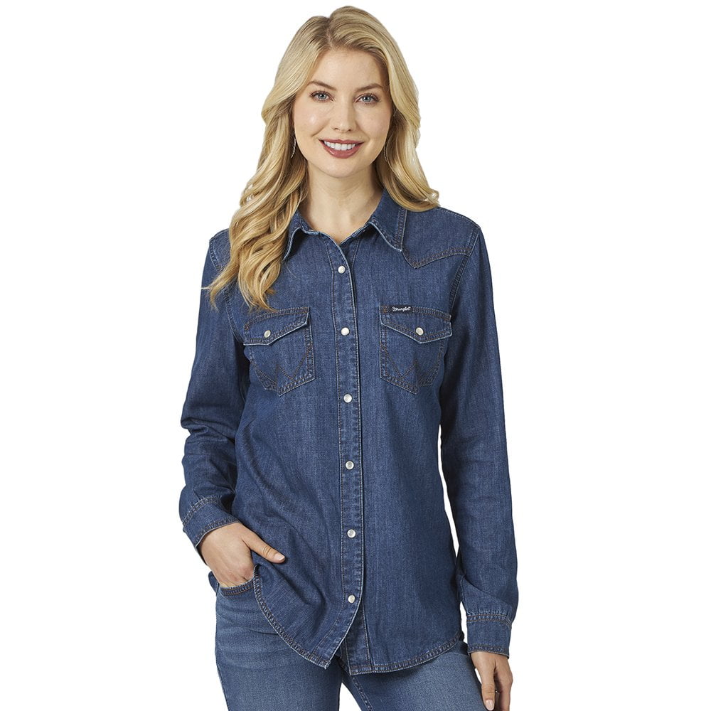Wrangler® Women's Snap Denim Shirt
