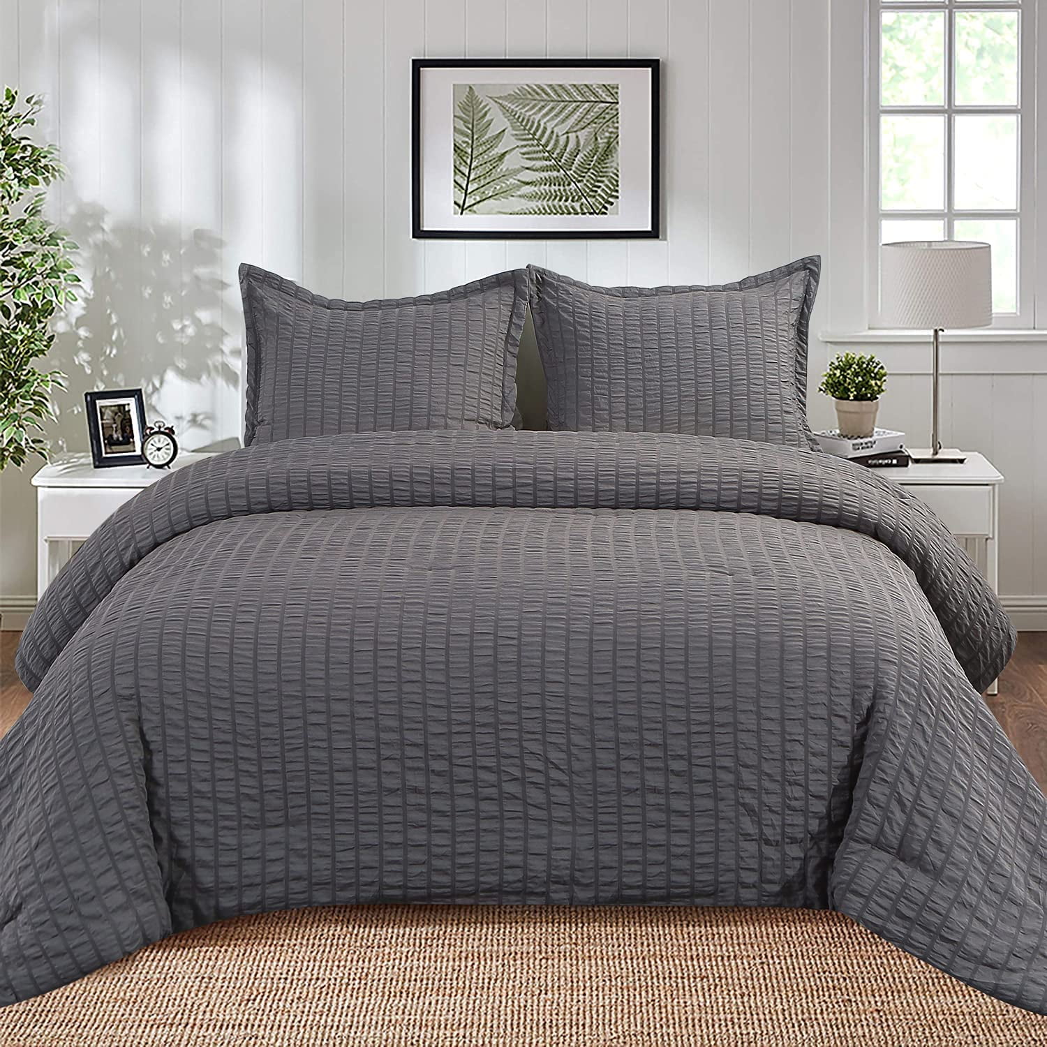 Shatex Queen Comforter Sets 3 Pieces Summer Bedding Set Queen Size