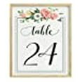 thumbnail image 3 of Darling Souvenir Calligraphie 1-20 Numéros de Table Florale Cartes de Table de Décoration de Réception de Mariage (5x7 Pouces), 3 of 9