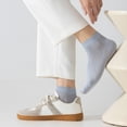 thumbnail image 4 of Lumtrix Men's Mesh Socks Breathable Thin Low Cut Socks for Summer Casual Office Daily Wear Light Blue One Size, 4 of 4