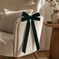 thumbnail image 3 of 10 Pack Velvet Christmas Tree Bows, lazos de terciopelo para arbol de navidad, 12.4 Inch, Pre-Tied Long Tail Velvet Ribbon Bows, Christmas Wreath Decorations, Gift Wrapping Bows and Garland Decor, 3 of 6