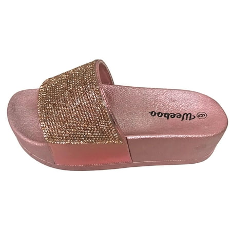 rhinestone sandals platform pink bling wedge flops eve toe slides flip open dialog displays option button additional opens zoom
