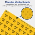 thumbnail image 5 of Avery Printable Square Labels, Bright Yellow, 0.75" x 0.75", 3,200ct, 5 of 11