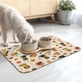 thumbnail image 2 of Fall Dish Drying Mats for Kitchen Counter, Rustic Golden Retriever Puppy Black Labrador Dog Pumpkin Leaf Absorbent Coffee Bar Mat with Non-slip Rubber Backed Quick Drying Dish Rack Pad 16"x18", 2 of 9