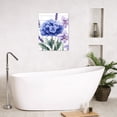 thumbnail image 5 of Flower Canvas Wall Art Blue Purple Watercolor Flower Green Plant White Wooden Board Painting Prints Posters Living Room Decor Romantic Modern Home Art Bedroom Bathroom Office Wall Decor,8x10 Inches, 5 of 5