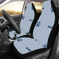 thumbnail image 1 of RYLABLUE Set of 2 Car Seat Covers Cartoon Footprint Bones Universal Auto Front Seats Protector Fits for Car,SUV Sedan,Truck, 1 of 3