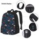 thumbnail image 3 of Disketp Christmas Dachshund Mochila Estampada de Gran Capacidad con Lonchera y Estuche, Set de 3 Piezas para Estudiantes, 3 of 7