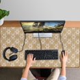 thumbnail image 4 of Long Mouse Pads for Desk,Golden Christmas Pattern Desk Mats on Top Of Desks, Desk Mouse Pad Extra Large with 3mm Non-Slip Base and Stitched Edge for Gaming,Office,Work,Home 47.3x23.6in, 4 of 5