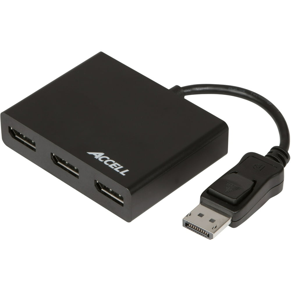 Accell Displayport 1.2 to 3x DisplayPort Multi Monitor Splitter 3