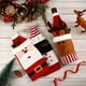thumbnail image 5 of 3 Piezas Suéter de Navidad Cubierta de Botella de Vino, Suéter de Botella de Vino Hecho a Mano Bolsas de Bolsa de Soporte de Botella de Vino Santa Claus Muñeco de Nieve Alce Adornos de Botella de Vino, 5 of 5