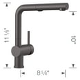 thumbnail image 2 of Blanco 526369 Robinet de Cuisine Extractible 1.5 GPM Linus, Cendre, 2 of 3