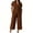 Coffee, variant on Fashion Women 2 Piece Outfits Summer Casual Short Sleeve Tops with Pants Sets Solid Loungewear Matching Tracksuit Plus Size