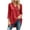 Red, variant on hoksml Women's 3/4-Sleeve Tunic Tops, V Neck Notch Neck Casual Blouses, Loose Fit Longline Shirts with Side Slits for Daily Office Wear
