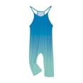 thumbnail image 3 of RXIRUCGD Girls Casual Jumpsuits Gradient Print Sleeveless Summer Rompers Long Pants With Pockets For 5-14 Years( Blue, Size:7 Years ), 3 of 6