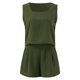 thumbnail image 5 of Conjunto de verano de 2 piezas para mujer: top corto y pantalones cortos, cuello cuadrado sin mangas, poliéster, conjunto a juego con bolsillos, ropa informal para vacaciones, tallas S-XXL, contorn, 5 of 8