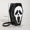 thumbnail image 2 of Bolso con forma de ataúd para mujer correa ajustable regalo de Halloween para mujer color negro, 2 of 6