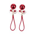 thumbnail image 1 of Miangastore 2pcs of One Bag Metal Colored Bell Key Chain Adorable Bag Hanging Pendant Creative Bell Key Rings (Red 14cm), 1 of 8