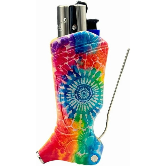 Toker Poker - Clipper Lighter Case Multi Tool, Tie Dye Design, All Inclusive Tool for Camping and Other