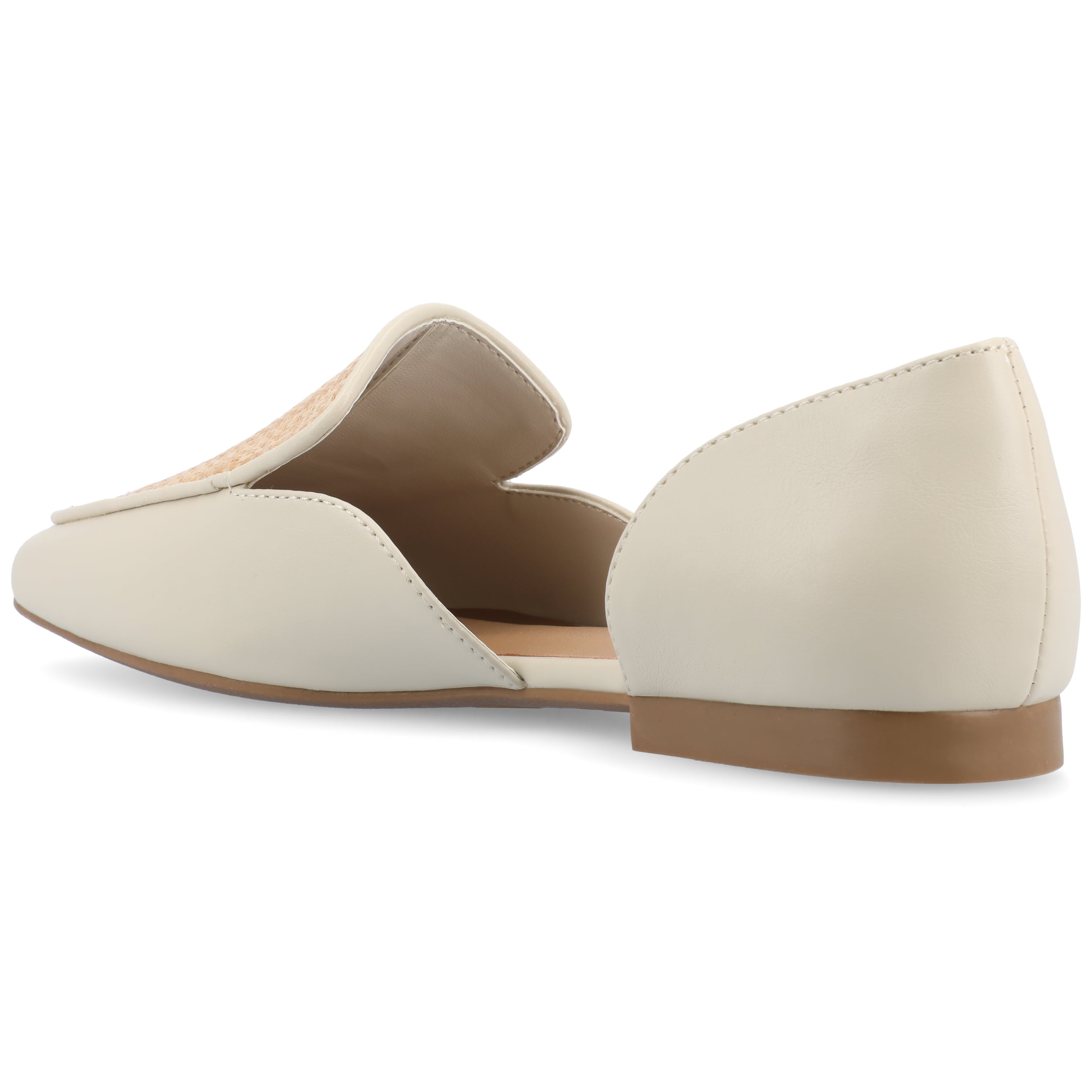 Journee Womens Kennza Soft Faux Leather Slip On Flats
