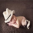 thumbnail image 3 of Baby Boy Outfits Cow Shoes Photography Prop Crochet Knitted Care Comfortable Breathable Adorable Lightweight Beige Outfit Sets, 3 of 3