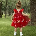 thumbnail image 4 of qolati Baby Girl Tulles Dress Toddler Flower Girl Dress Floral Embroidery Formal Princess Birthday Party Dresses Summer Tutus Sundress, 4 of 9