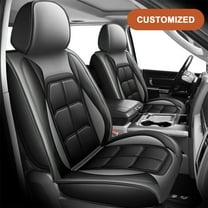 FANOTEK 5 Seats Car Seat Covers Custom For 2018-2023 Nissan Kicks Front Rear Seat Cushion,Black&Gray